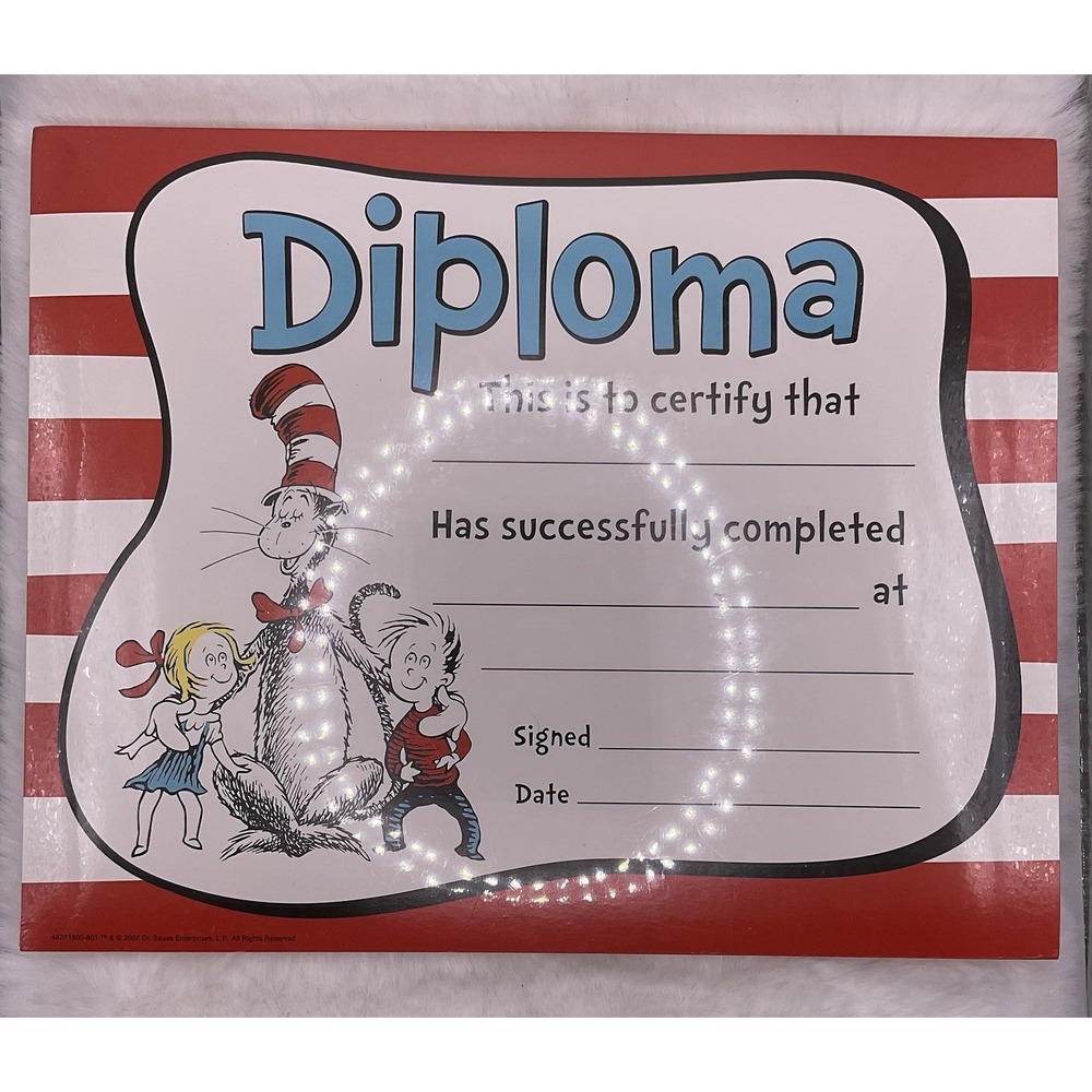 Dr.Seuss Diploma Certificates Eureka 36 Pack